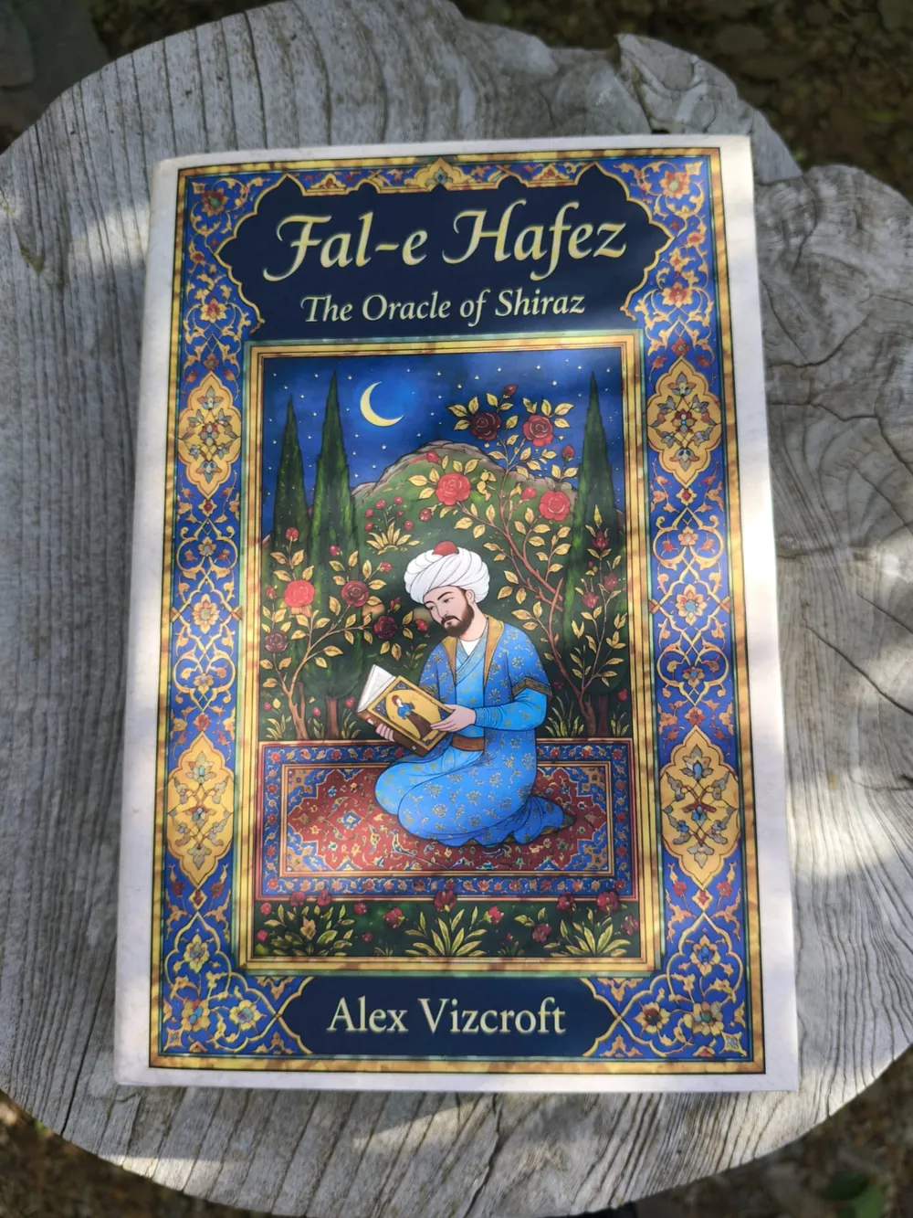 The hardback edition of Fal-e Hafez: The Oracle of Shiraz, front of the dust jacket